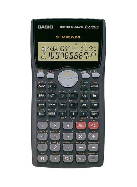 Casio Basic 12-Digit Calculator Grey/Black/Red