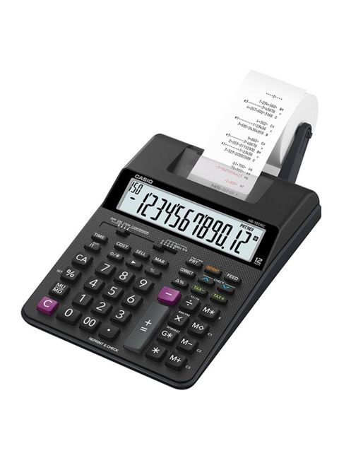 Casio 12 Digit Printing Calculator, Black