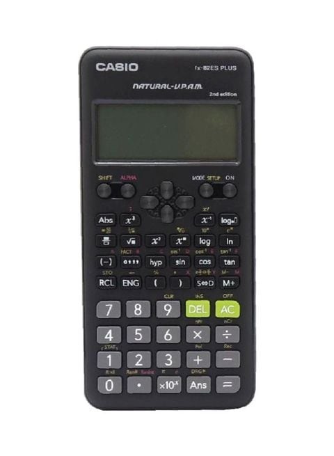 ألة حاسبة علمية - FX -82ES Plus الإصدار الثاني من كاسيو ، أسود