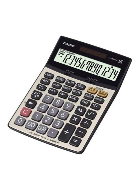 Casio 14-Digit Desk Calculator, Silver/Black