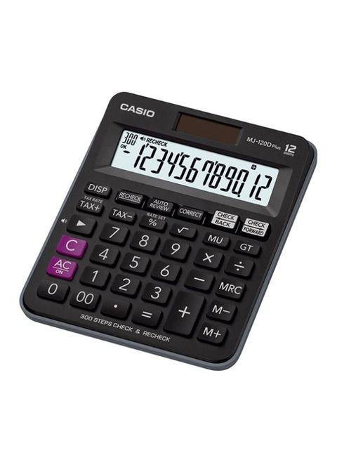 Casio MJ-120D Plus-BK Business Financial and Business Calculator 12 Digits, Black