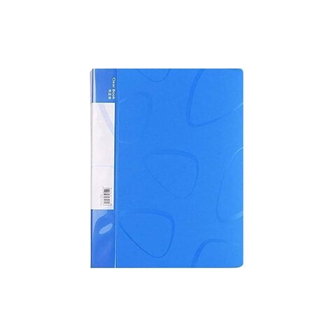 ALISSA-5254 40-Pocket Business A4 Sheet Presentation Book 80-Page Capacity Clear Book Available for Report Sheets Artworks Music Sheets Clippings Organizer, Blue.