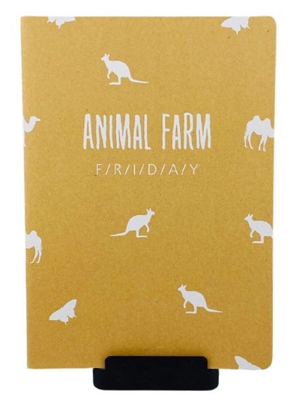 دفتر كتابة قرطاسية لانغو B5 بتصميم مزرعة حيوانات.