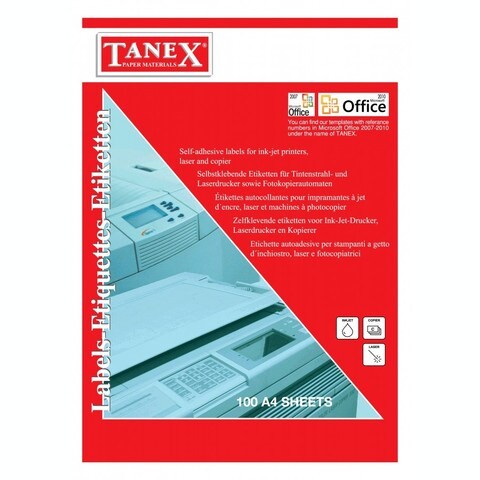 Tanix Multipurpose A4 CD Sticker