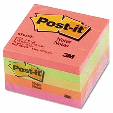 3 Pieces Neon Colors Pack of 100 Sheets and 5 Pieces