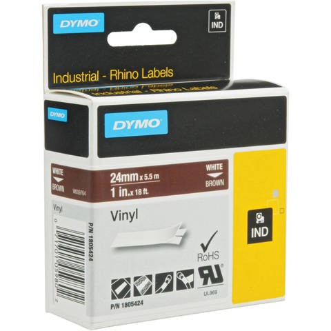 Dymo vinyl tape 24mm white color