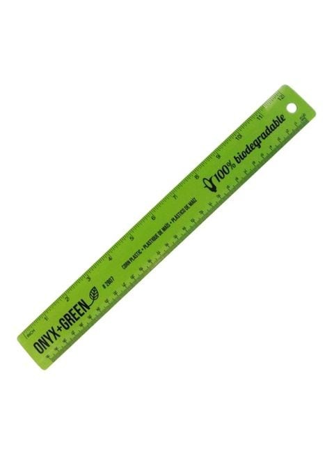 Onyx + green plastic corn ruler 12 inches