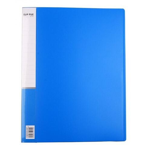 Alyssa File Folder with Double Spring Clip, Size A4, Blue