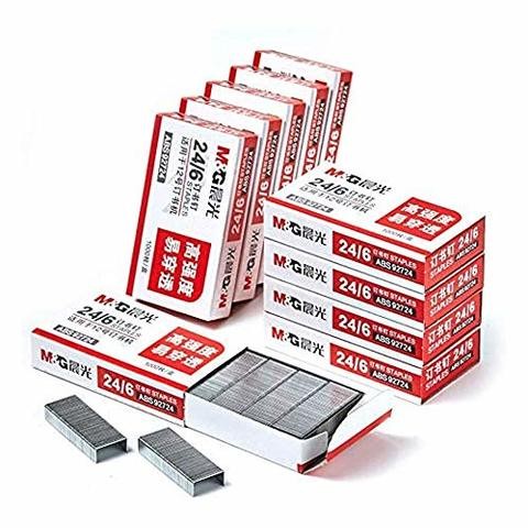 Iwanto ABS92724 Desk Staples 24/6 Fit Staples #12 Easy Penetration Staples (10 Box/Pack, 10000)