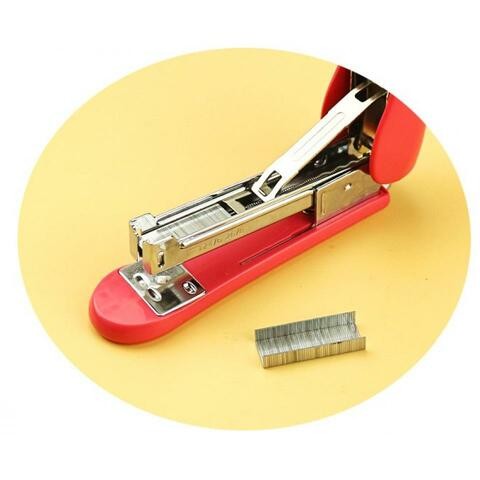 ALISSA 1Pc Metal Stapler For 24/6 And 26/6 Staples (Pink)