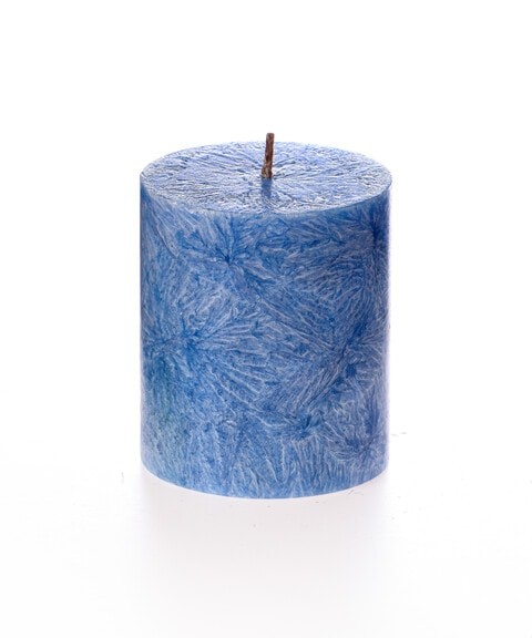 Blue Pillar Candle