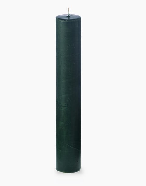 Dark Green Pillar Candle