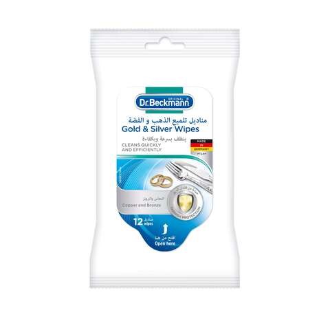 Dr. Beckmann Gold & Silver Wet Wipes 12 Pieces