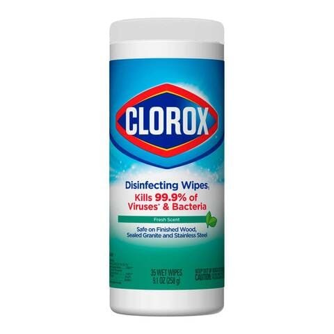 Clorox Disinfecting Wet Wipes Fresh Scent, Pack of 35 Pieces