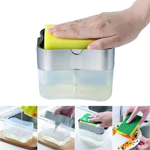 ALISSA 2-in-1 Soap Pump Dispenser with Sponge Holder