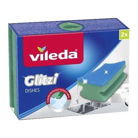 Vileda Glitzy Dish Scrub Sponge - 2 Pieces