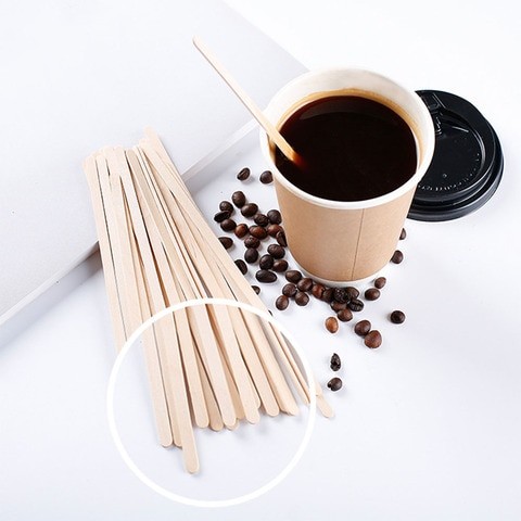 100-Piece Coffee Stir Sticks Set Beige