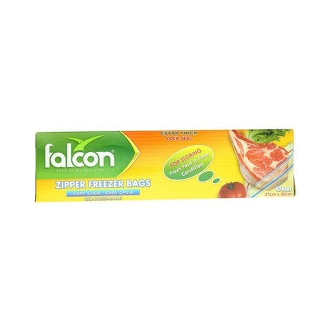 Falcon Zippered Freezer Bags 40 Pieces