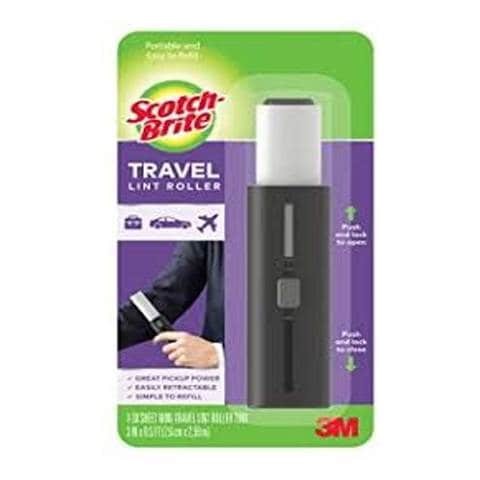 Scotch-Brite Mini Travel Lint Brush Works Great on Pet Hair 30 Sheets