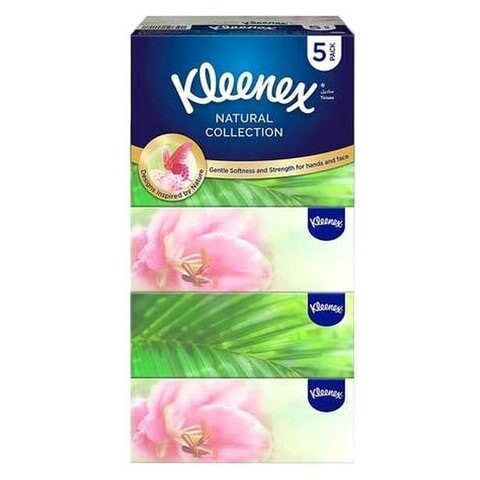 Kleenex Natural Collection Facial Tissues 170 Pieces x Pack of 5