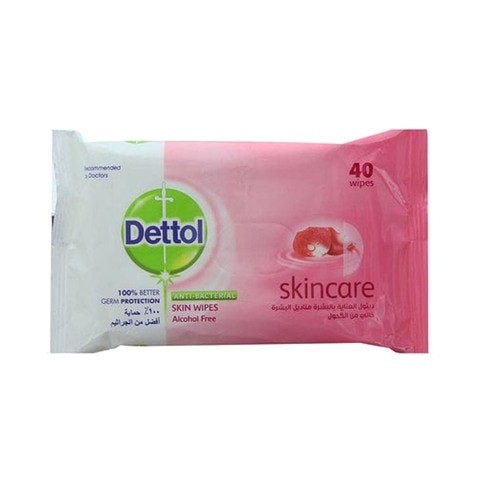 Dettol Skincare Anti-Bacterial Wipes 40 Pieces