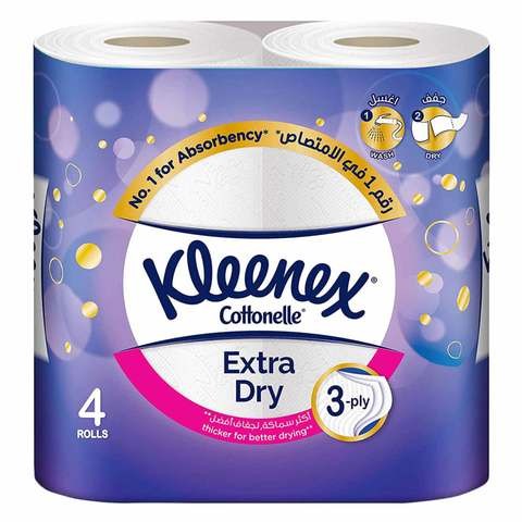 Pack of 4 Kleenex Dry Wipes 160 Sheets