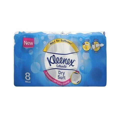 Kleenex Dry Soft Toilet Paper 8 Rolls