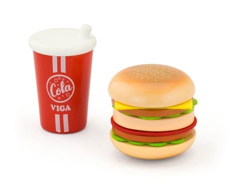 Hamburger play set with cola