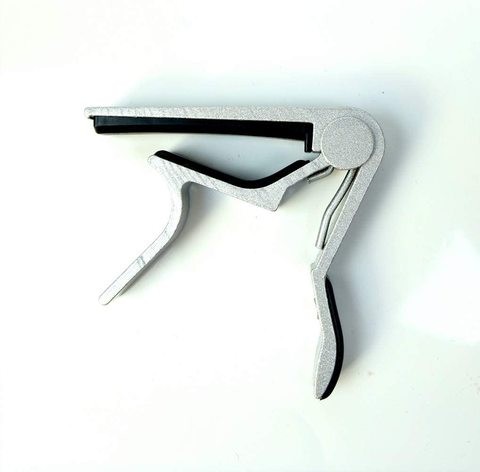 Guitar Capo Black from Mike Music for 6 Strings, Bass and Guitar Guitar (B4 Guitar Capo, Silver)