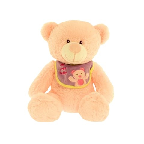 Soft Toy Doll (Bear with Bib in Pink)