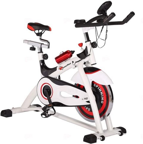 Powermax Fitness Bike (BS-155) For Unisex - Red/White