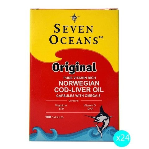 Seven Oceans Original Cod Liver Oil with Omega 3 100 capsules