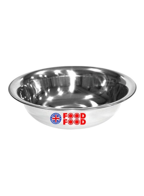 Generic Stainless Steel Heavy Duty Silver Basin 4.5x17cm