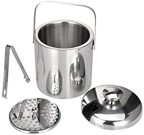 Stainless Steel Ice Bucket Ice Cube Double Container