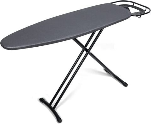 Ironing Board 130x50cm, Black Iron Stand Steel Structure with Padded cotton cover