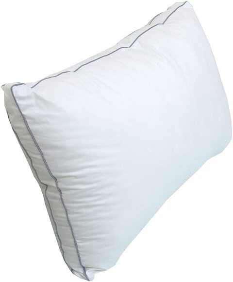 Maestro 1 Pc 233TC Cotton Down Proof Pillow Double Piping 50 x 75 + 4 cm White