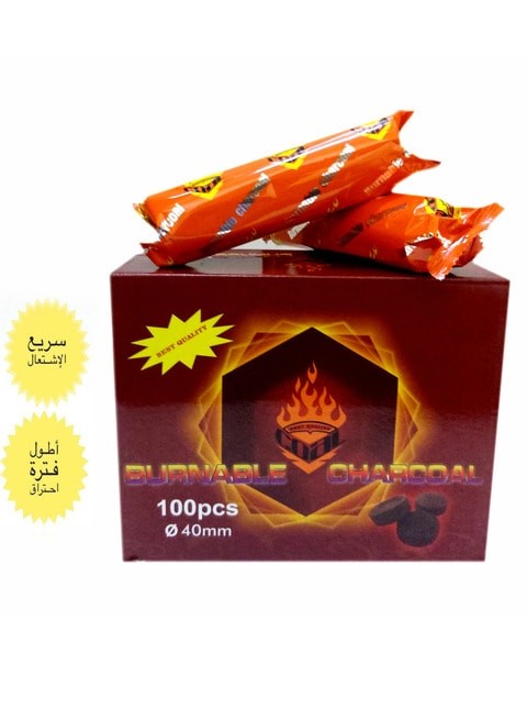 Al-Saqr - 100 Pieces Sparkling Charcoal Incense - Charcoal Lite - Smart Charcoal Tablets - 40ml