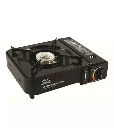 Highlander Portable Gas Cooker, Black