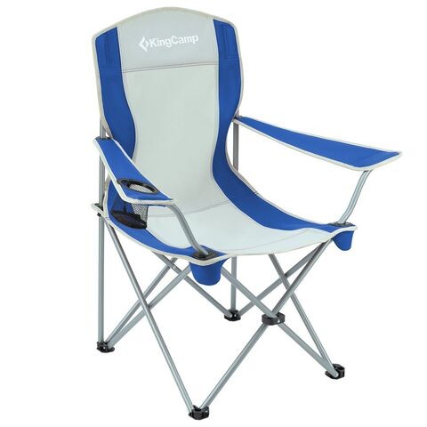 King camp-Classic Arms Folding Camping Chair With Mesh Cup Holder