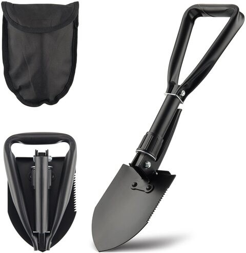 Folding shovel with portable camping shovel