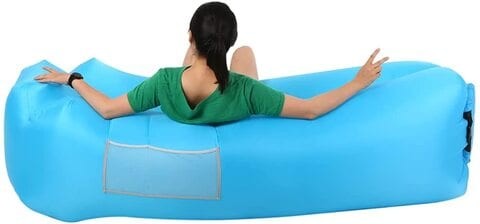 Aiwanto Inflatable Air Bed Sofa Outdoor Beach Camping Beach Bed Camping Sleeping Bag Couch Lounger Chair Sleeping Bag Air Chair for Traveling, Camping, Hiking and Beach Parties