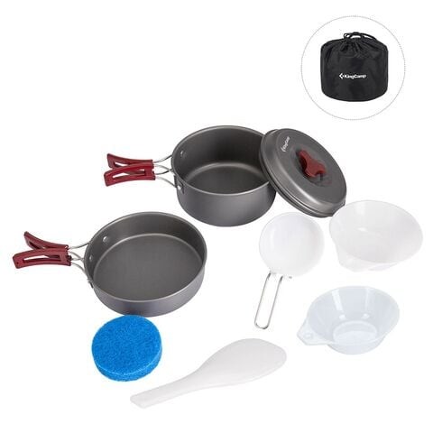 Climber I - Hard Anodized Aluminum 7Pcs Camping Cookware Set