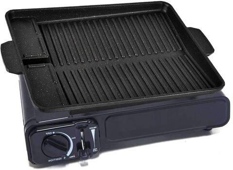 Go to Camps Korean Portable BBQ Barbecue Pan Burger Tray Burner Top Plate Barbecue Tray