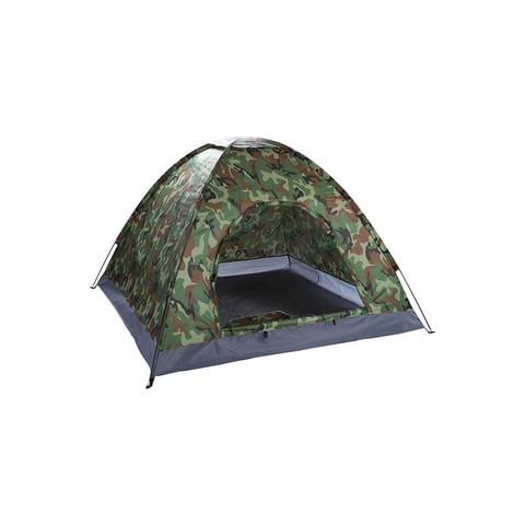 ALISSA-1PC. Ultra Light 3-4 Person Waterproof Camping Tent Single Layer with Round Door for Outdoor Camping, Camouflage.