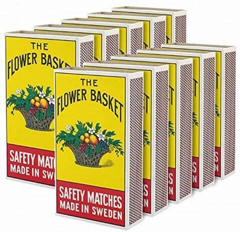 Flower Basket Match Box Large / Safety Matching Large 1 x 10 (10 Boxes)