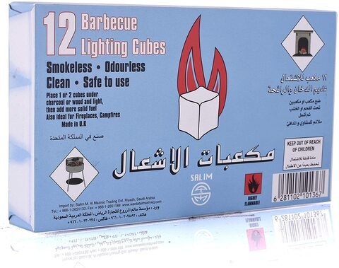 12pcs BBQ Light Cube - Charcoal BBQ Light Cube - Salem Coal Lighter