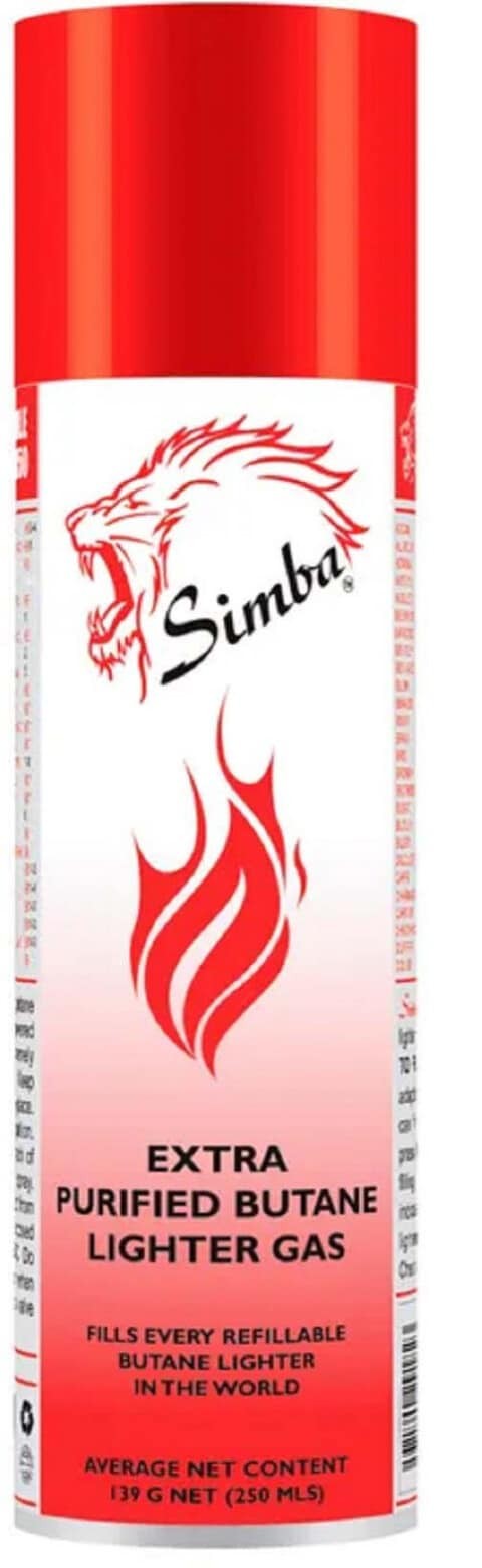 Simba gas lighter - butane gas - purification gas - 139 g - 250 ml - gas lighter refill