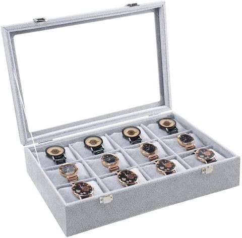 ALISSA-Soft Velvet Watch Storage Box/Watches Organizer for Men and Women