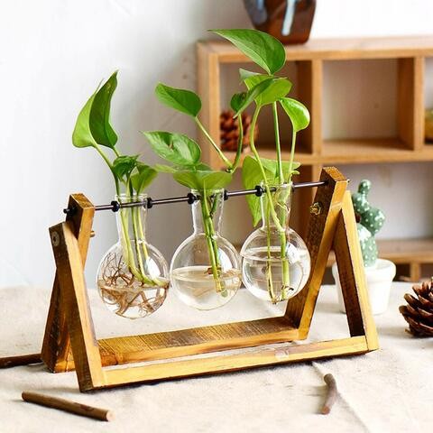 Aiwanto Plant Stand Glass Plant Stand Decoration for Home Office Plant Stand Water Plant Stand Gift