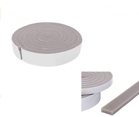 ALISSA 1Pc 3cm Wide Window Door Seal Strip Roll Gray White (2m Long)